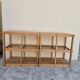 Pair of vintage pine bookshelf units in Maison Regain design from the 1970s.