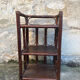 dark brown bamboo shelf