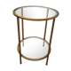 Gueridon rond verre et metal