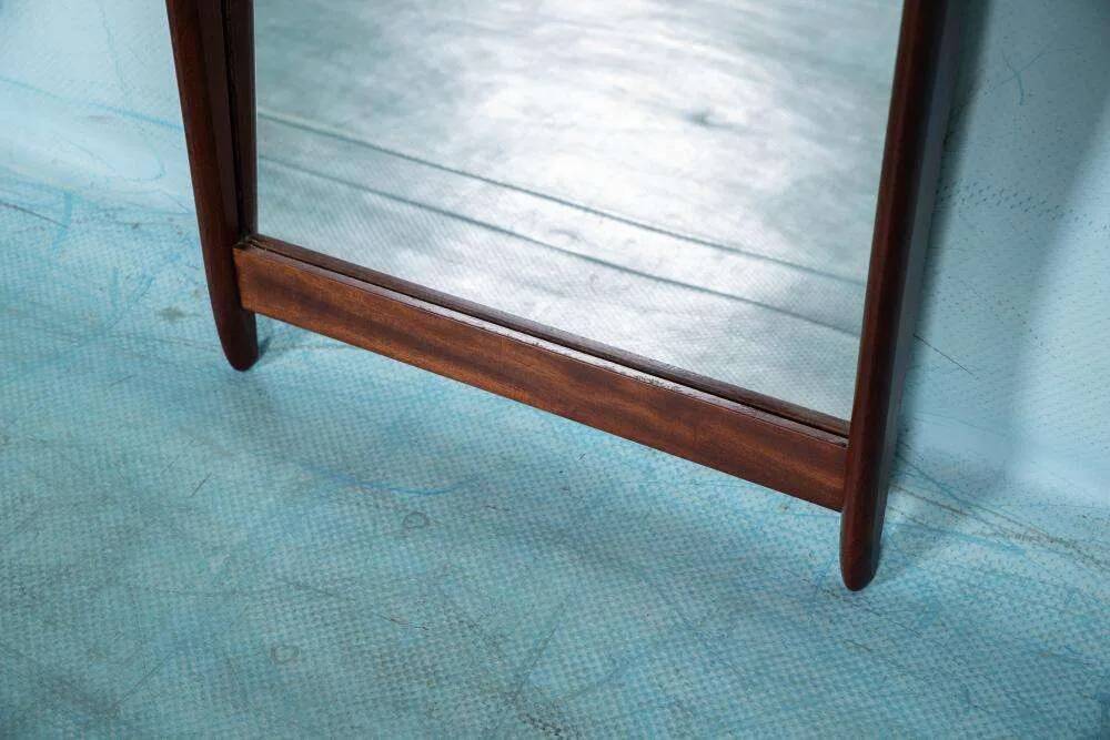 Scandinavian teak mirror from the 1960s.