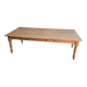 Table en sapin massif, pieds tournés