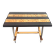 Coffee table with ceramic tiles and gold leaf, height 36 cm, 1950s