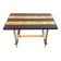 Coffee table with ceramic tiles and gold leaf, height 36 cm, 1950s