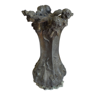 Art Nouveau bronze vase