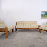 Leather Living Room Set model Montana by Ekornes, 1970's