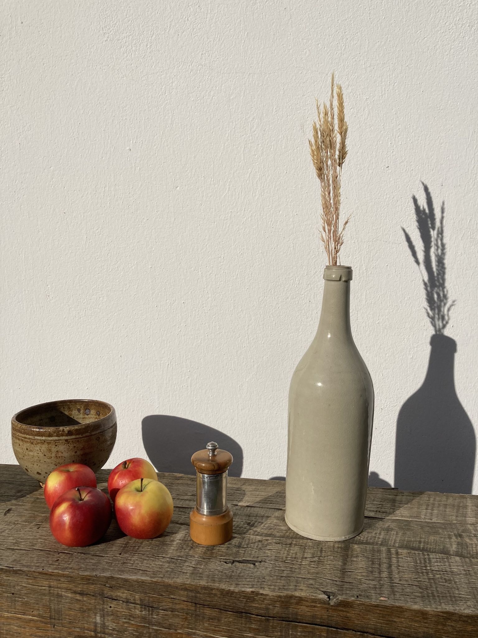 Peugeot pepper tree for Christofle in silver metal and vintage wood