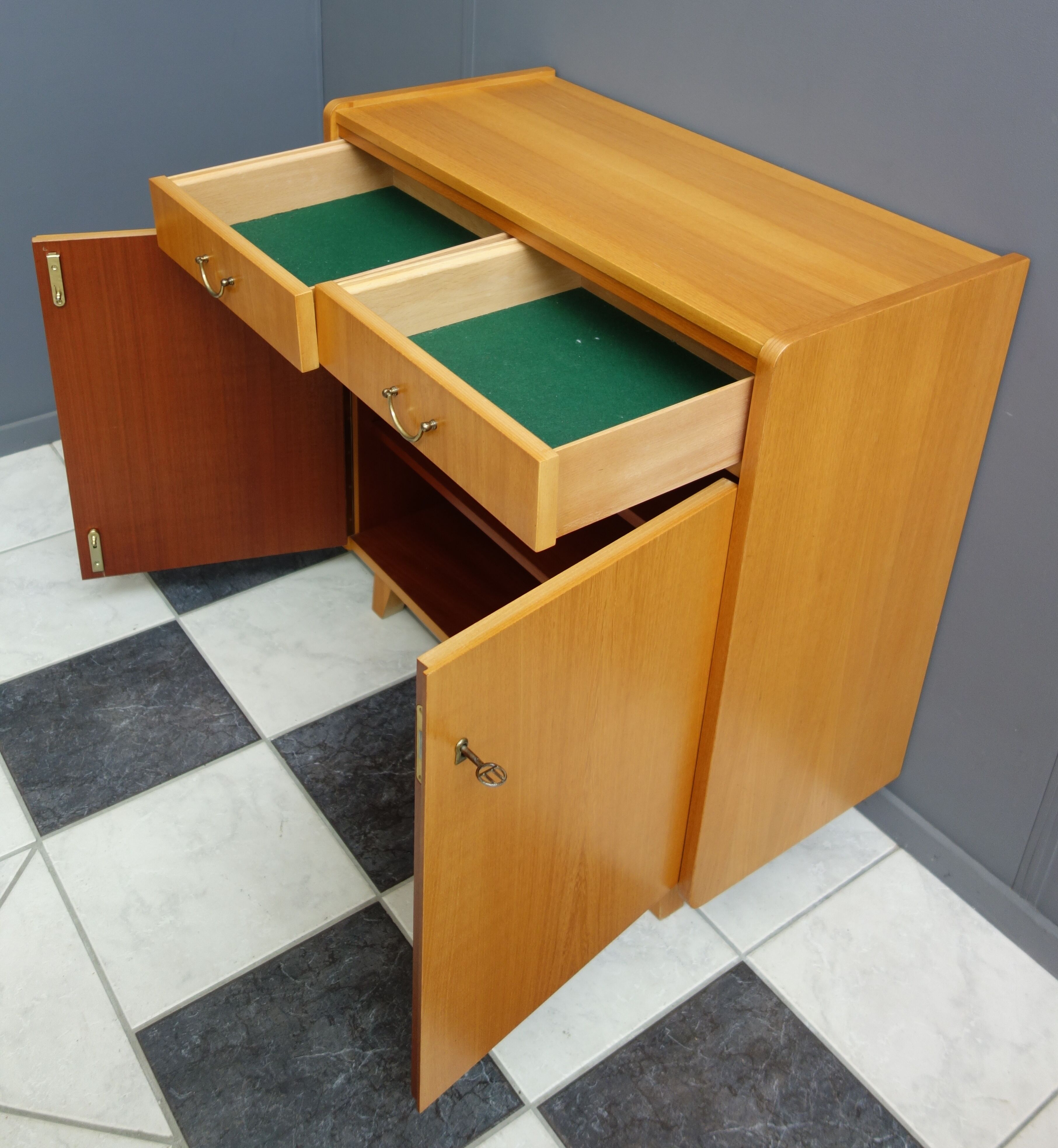 Tepe blond wood  sideboard cabinet 1960s