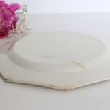 Creil and Montereau plates, 19th century, Perle model, ivory / set of 2