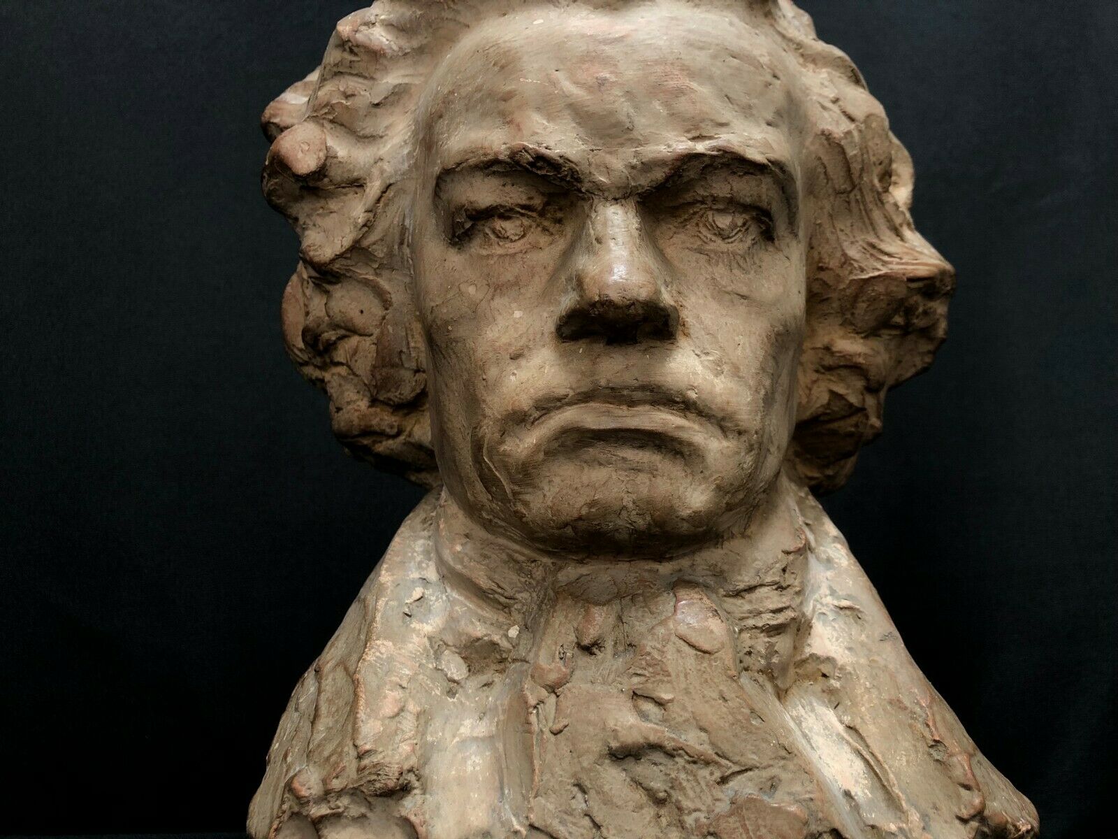 Terracotta bust representing Beethoven around 1930