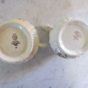 Pot à lait et sucrier en faïence de Digoin
