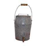 Zinc basin with a faucet