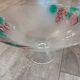 Large salad bowl on crystal foot
