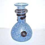Vintage vase in blown glass and blue and purple glass paste - Murano Glass Bottle? Italy