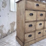 Meuble de métier pin à tiroirs 1950