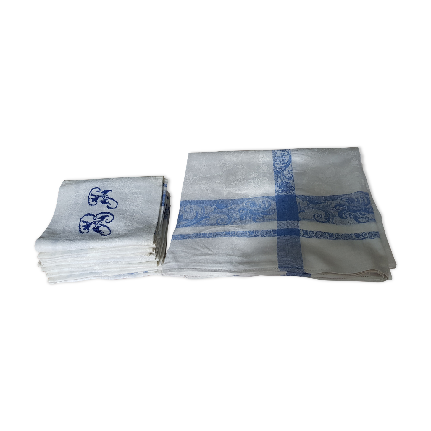 Embroidered antique tablecloth