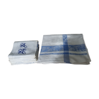 Embroidered antique tablecloth