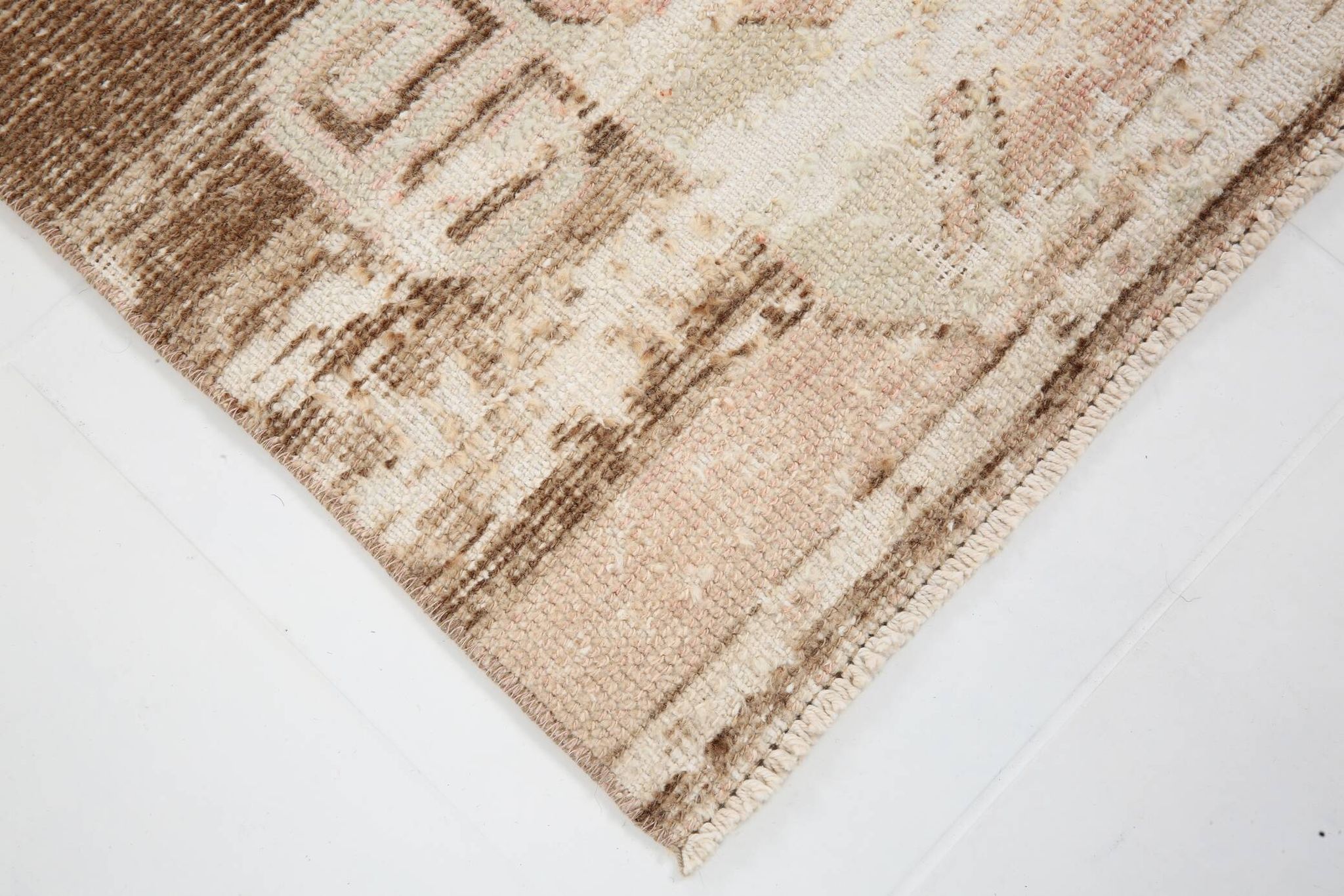 3x11 Rug For Kitchen Brown Beige Turkish Runner Rug, 86x325Cm SK 5286