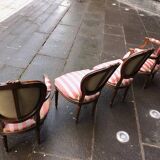 Ensemble 2 Fauteuils + 2 Sièges Louis XVI
