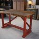 1950's industrial beech workshop workbench