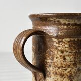 Pyrite ceramic stoneware pitcher signed Truchon Oletta Corse