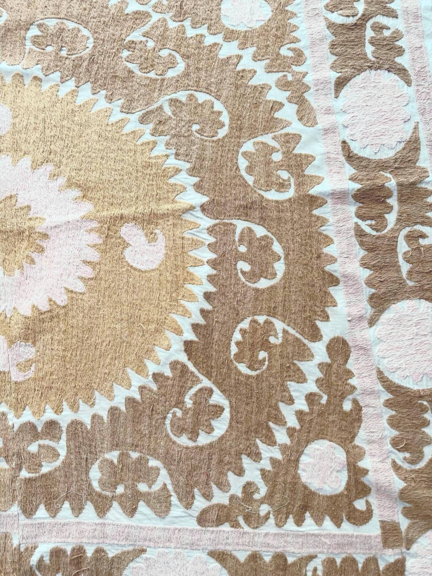 Vintage hand-embroidered tablecloth 140x156 cm