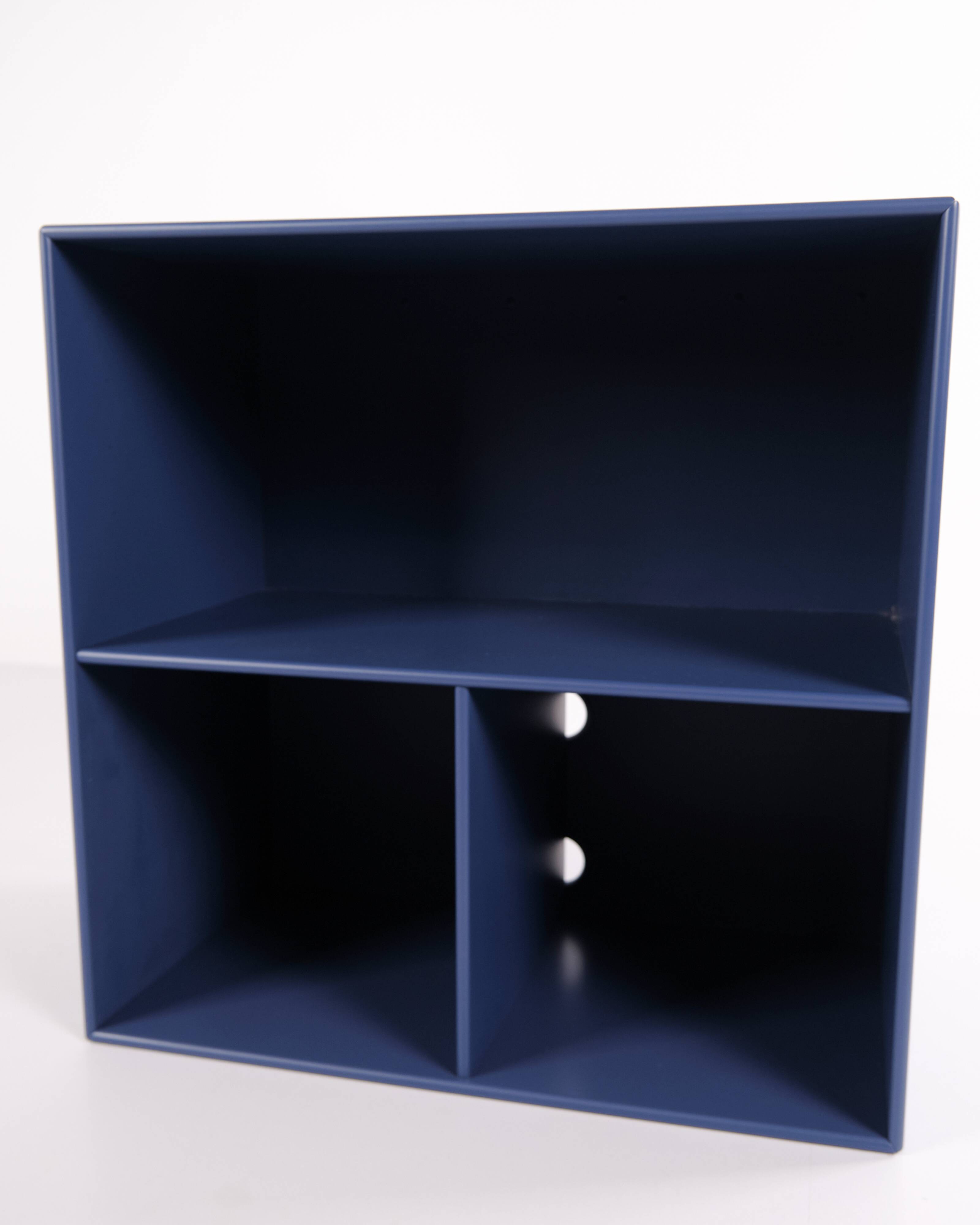 Montana bookcase – blue – 4 shelves