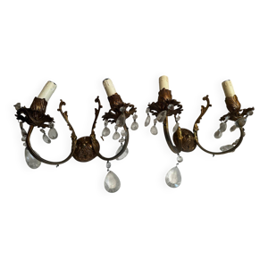 Paire d’appliques murales - bronze louis