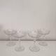 Set of 4 vintage chiseled crystal champagne glasses