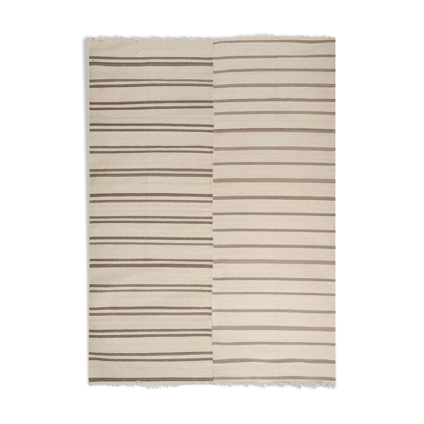 Vintage Anatolian Striped Hemp Kilim Rug