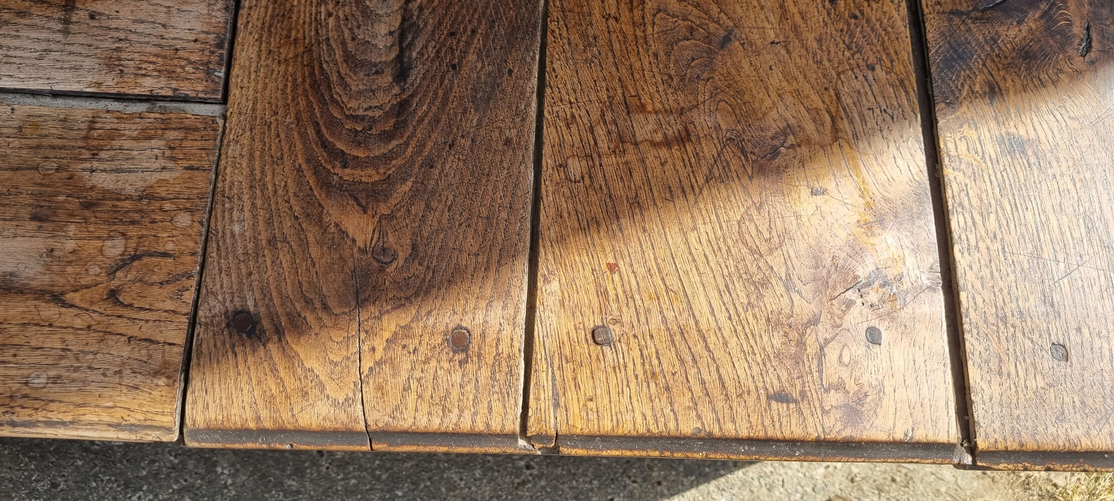 Closed bed chest bench Breton, solid oak pegged wood, nineteenth century