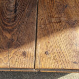 Closed bed chest bench Breton, solid oak pegged wood, nineteenth century