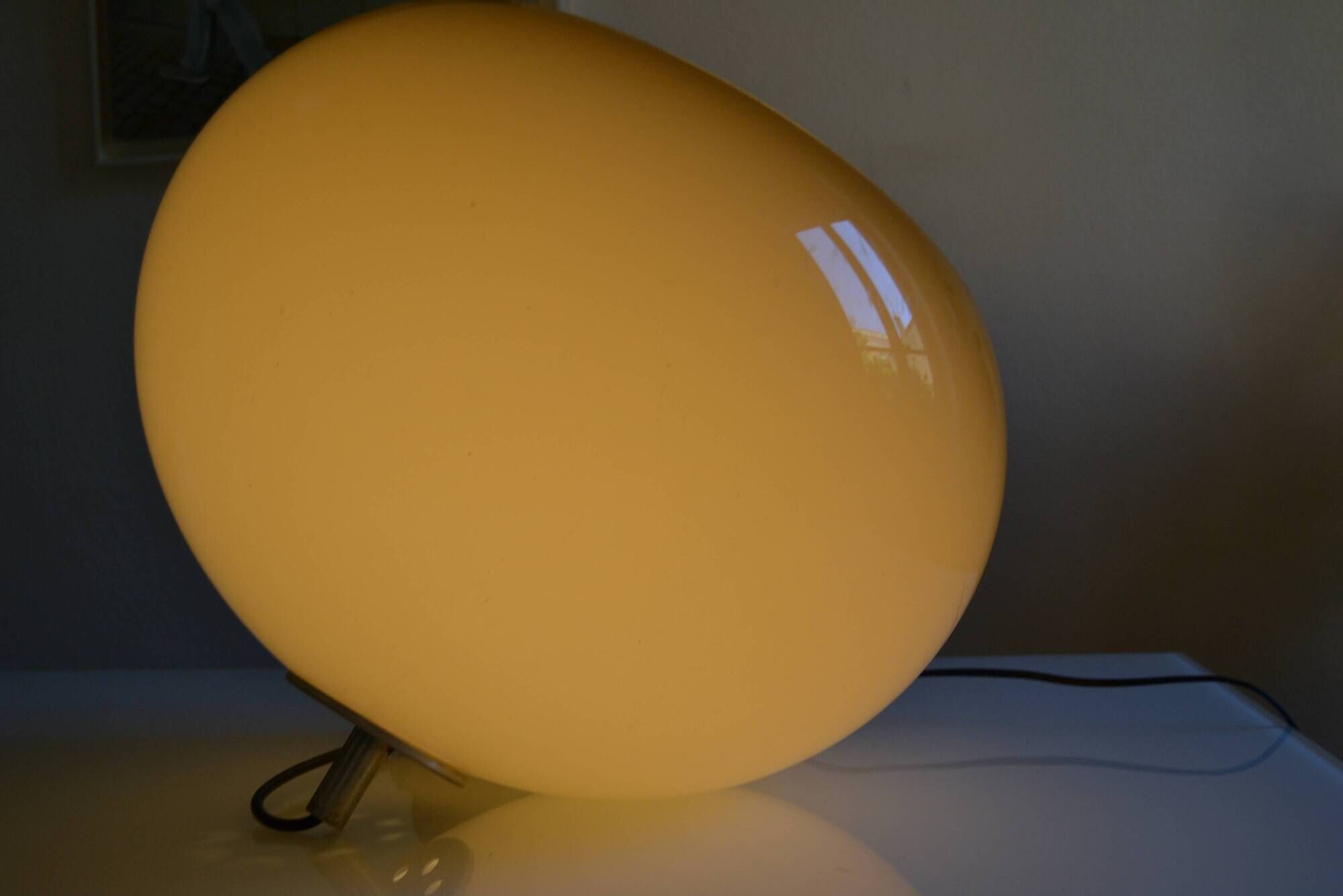 Brown gradient plastic pendant light 1970s