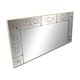 Antique Venetian brasserie mirror in eglomisé glass