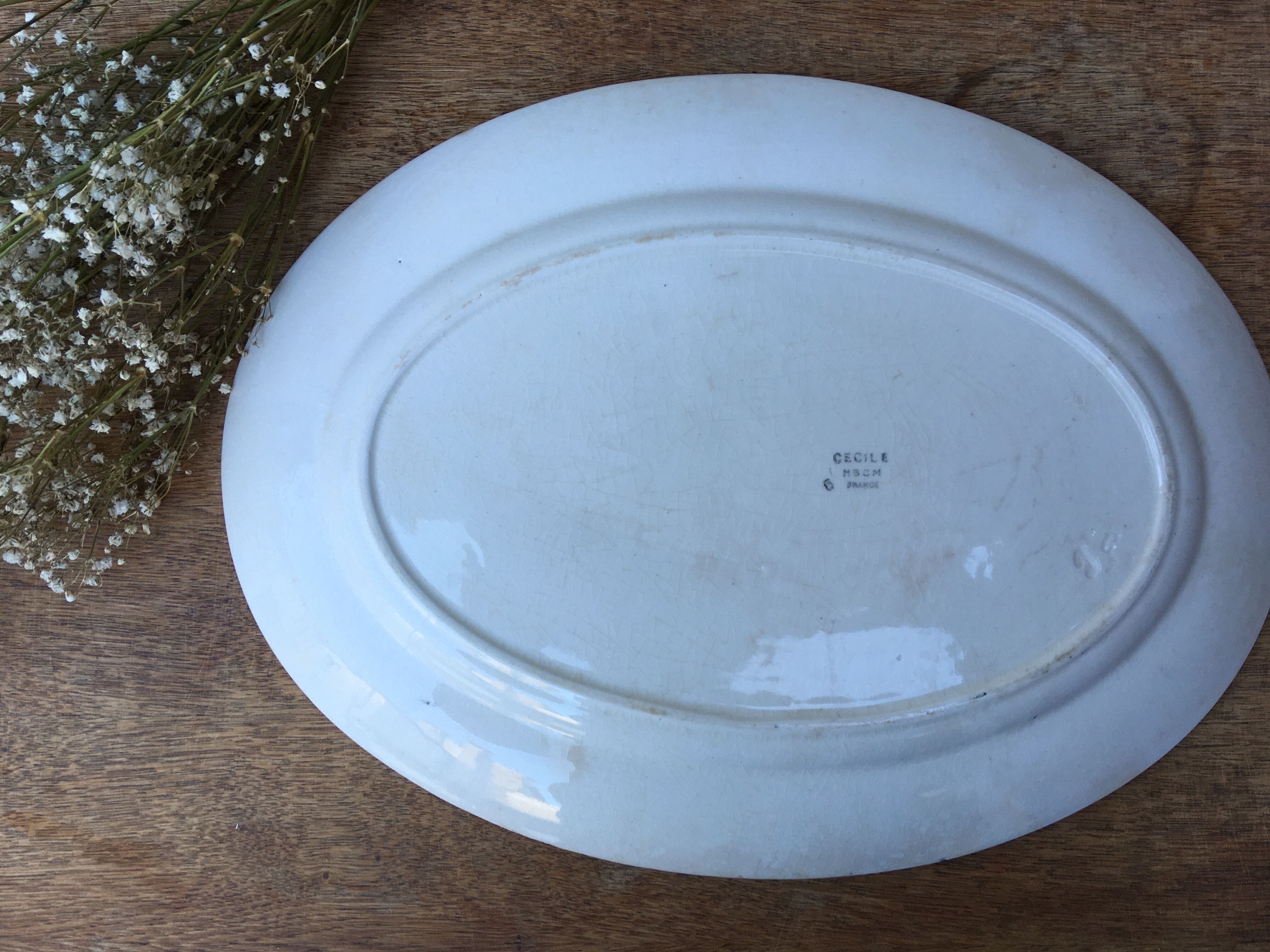 HBCM oval earthenware dish model Cecile