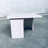 Vintage Italian Postmodern Square Granite Stone Side Table, 1970s