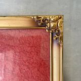 Vintage Metal Picture Frame 23 cm x 17 cm CONVEX glass