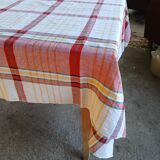 Old checkered tablecloth