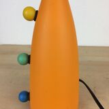 Lamp Olivier Villatte orange wood, 80s