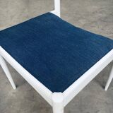 Belgian White Dining Chair, 1970s, Set of 9