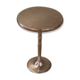 Pedestal table in chromed metal 1980