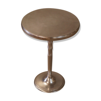 Pedestal table in chromed metal 1980