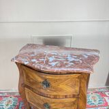 Louis XV Period 18th Century Curved Marquetry Chest of Drawers