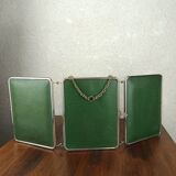 Miroir triptyque vert vintage