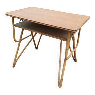 Vintage antique rattan desk