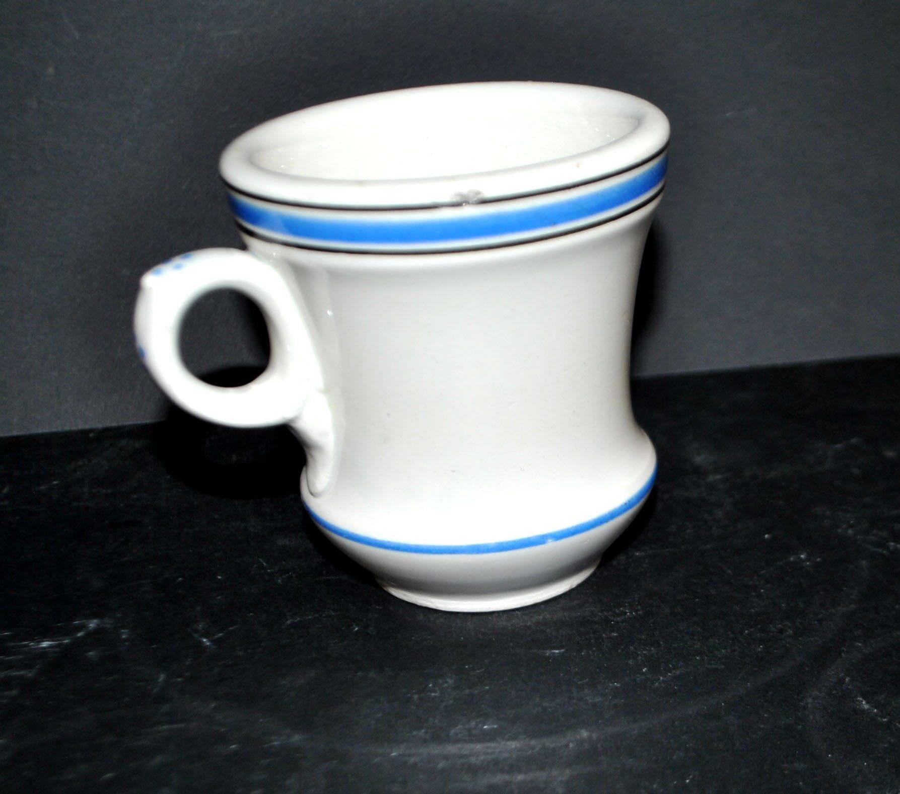 Sarreguemines coffee cups brulot in opaque china bistro.