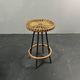 Midcentury Dutch rattan bamboo bar stools by Rohé Noordwolde, 1950s