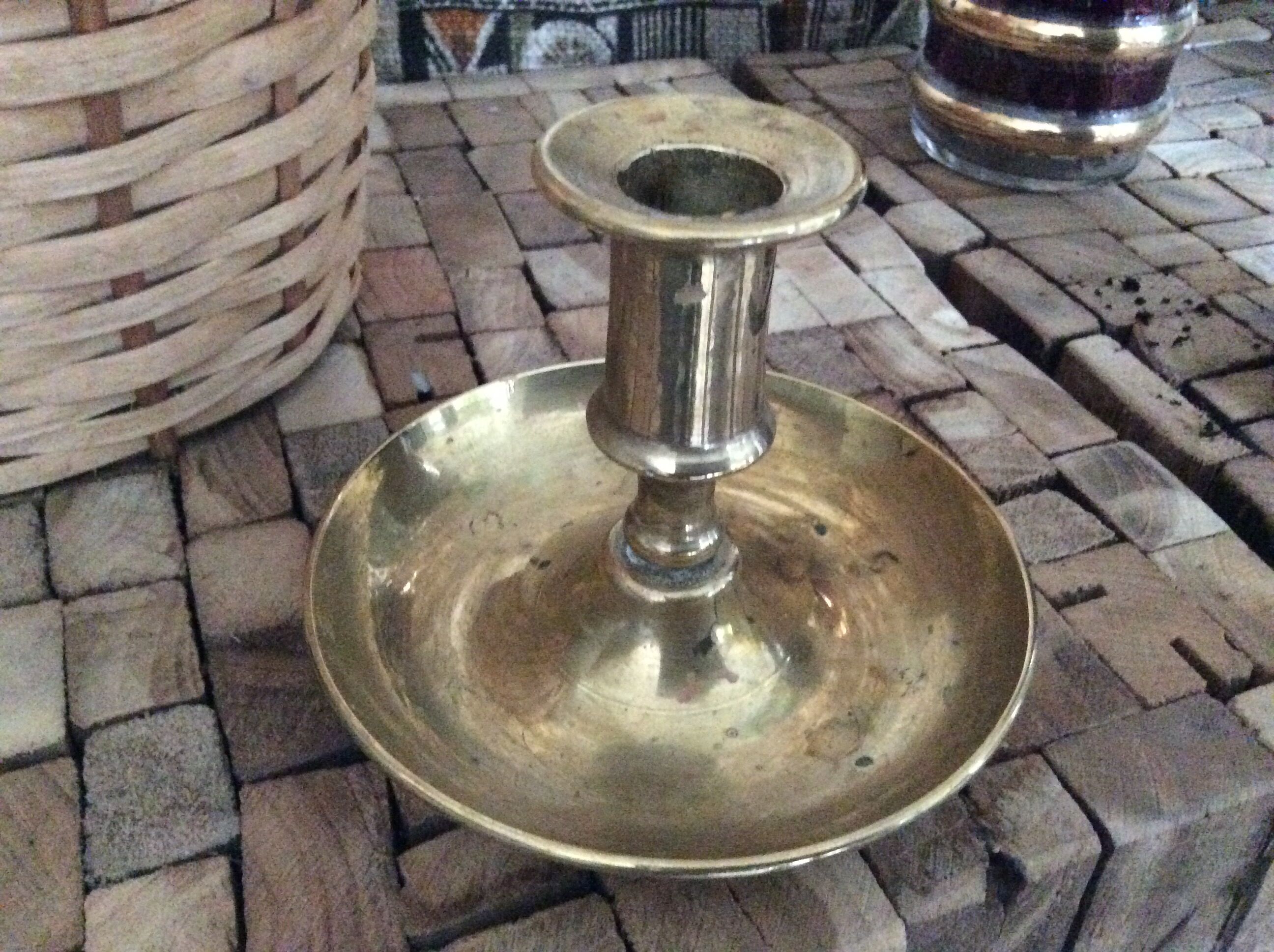 Copper candle holder