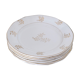 Ensemble d'assiettes  ‘’Raphael’’ en porcelaine opaque de la manufacture française Digoin-Sarreguemines
