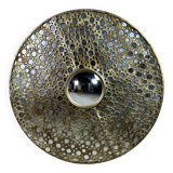 Sun mirror in gold metal Diam 100 cm