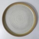 9 assiettes plates en grès vintage